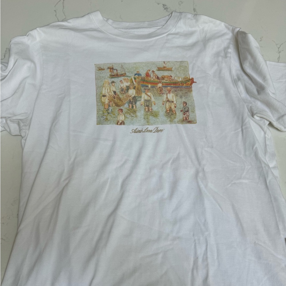 Men’s white Aime Leon Dior T-shirt size large